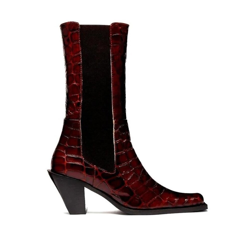 MIISTA Cosima Armagnac Croc Boots